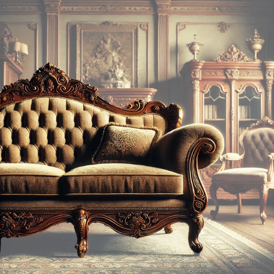 eski sırtı kapitoneli kahverengi kadife koltuk