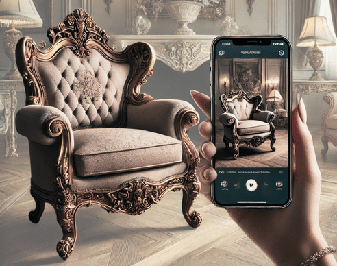 Fotoğrafı çekilmiş lüks ahşap tekli berjer