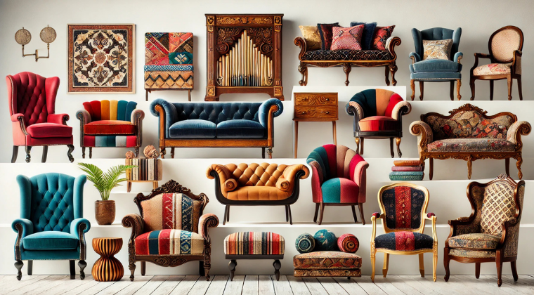 Modern ve klasik tasarım kırmızı mavi hardal lacivert renklerde kadife deri süet keten koltuk kanepe berjer puf